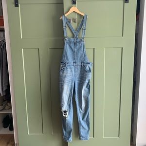 🖤 Celebrity Pink Stretchy Blue Denim Bib Overalls